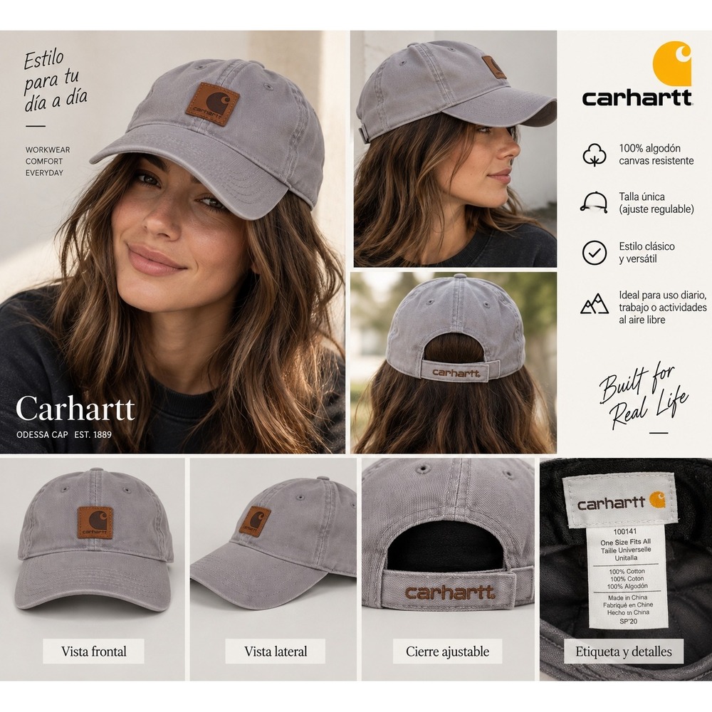 Carhartt Odessa Cap Light Purple Canvas Adjustable Workwear Hat 100141 SP20